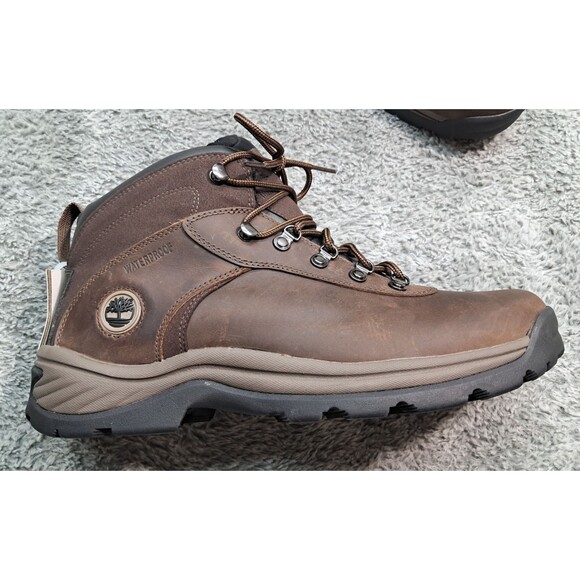 New Timberland Boots Men's 12 Flume Trail Fully Waterproof Mid Hiking Hiker Work - Picture 3 of 13